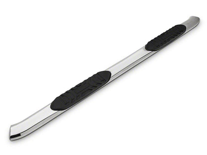 Barricade 5-Inch Oval 60 Degree Bent End Side Step Bars; Stainless Steel (17-25 F-350 Super Duty SuperCrew)