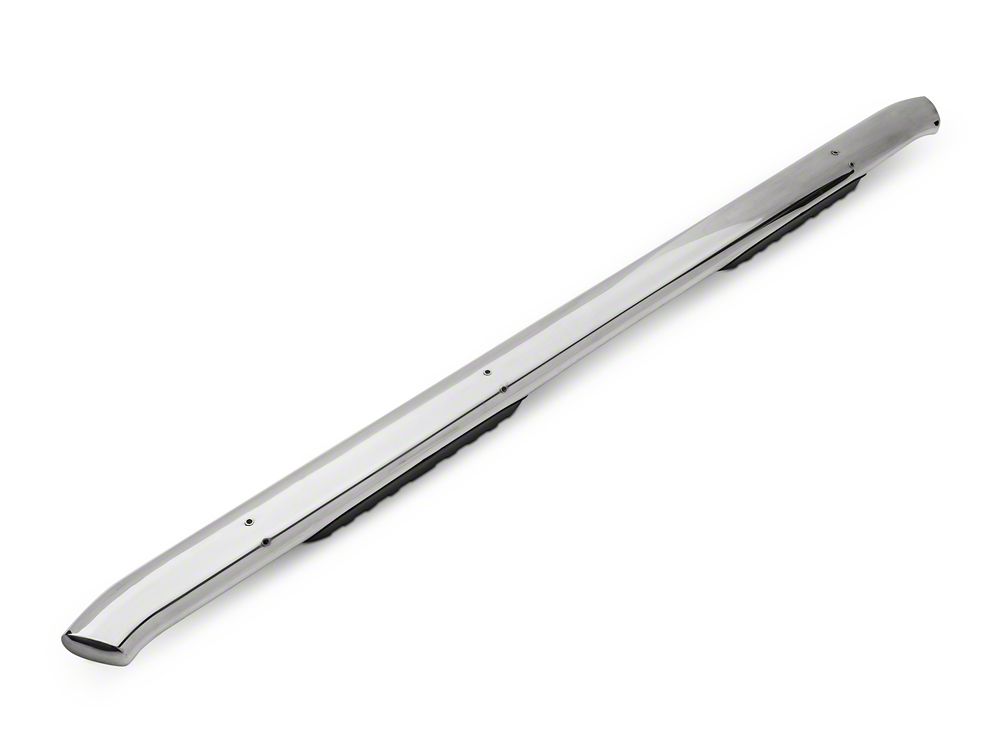 Barricade 5-Inch Oval 60 Degree Bent End Side Step Bars; Stainless Steel (17-25 F-350 Super Duty SuperCrew)