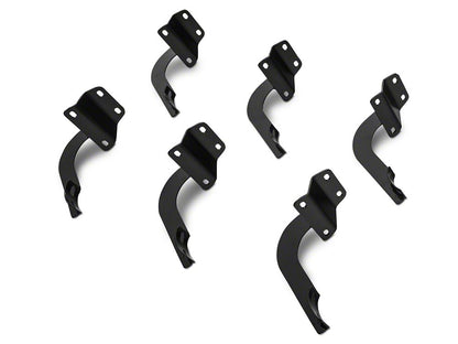 Barricade 5-Inch Oval 60 Degree Bent End Side Step Bars; Stainless Steel (17-25 F-350 Super Duty SuperCrew)