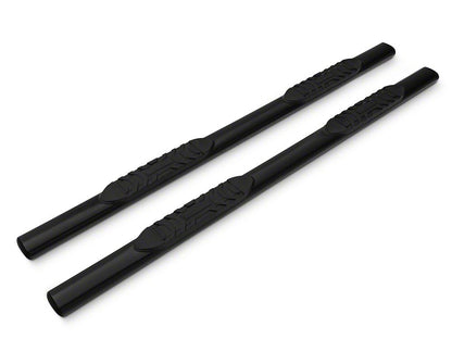 Barricade 5-Inch Oval Straight End Side Step Bars; Black (17-25 F-350 Super Duty SuperCab)