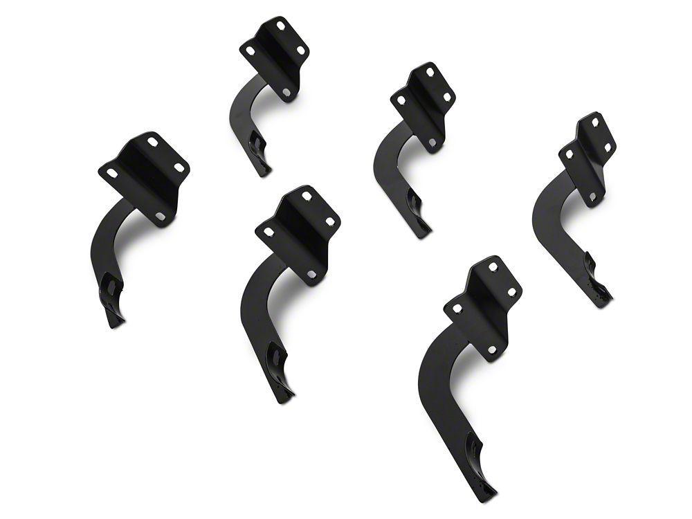 Barricade 5-Inch Oval Straight End Side Step Bars; Black (17-25 F-350 Super Duty SuperCab)