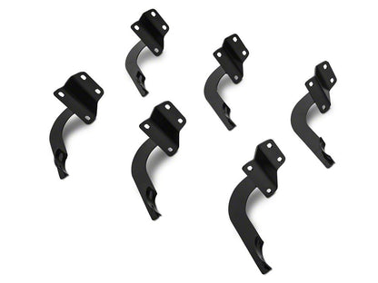 Barricade 5-Inch Oval Straight End Side Step Bars; Black (17-25 F-350 Super Duty SuperCab)