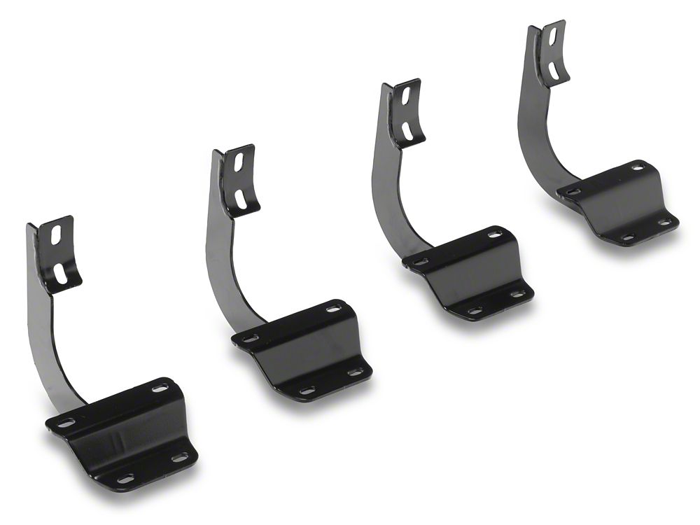 Barricade E-Series 5-Inch Straight End Side Step Bars; Black (17-25 F-350 Super Duty SuperCab)