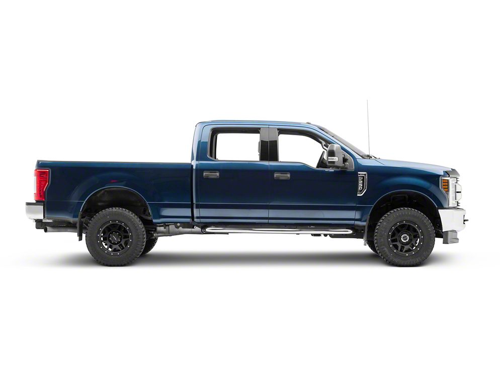 Barricade E-Series 3-Inch Side Step Bars with 90 Degree Bent Ends; Stainless Steel (17-25 F-350 Super Duty SuperCrew)