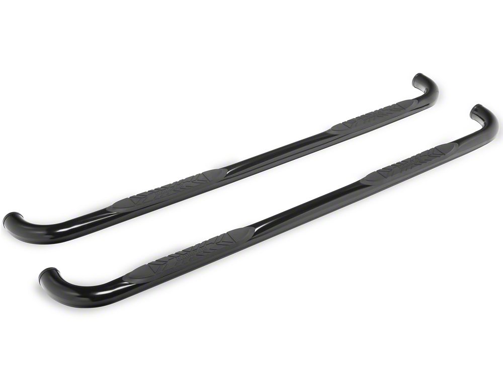 Barricade E-Series 3-Inch Side Step Bars with 90 Degree Bent Ends; Black (17-25 F-350 Super Duty SuperCrew)