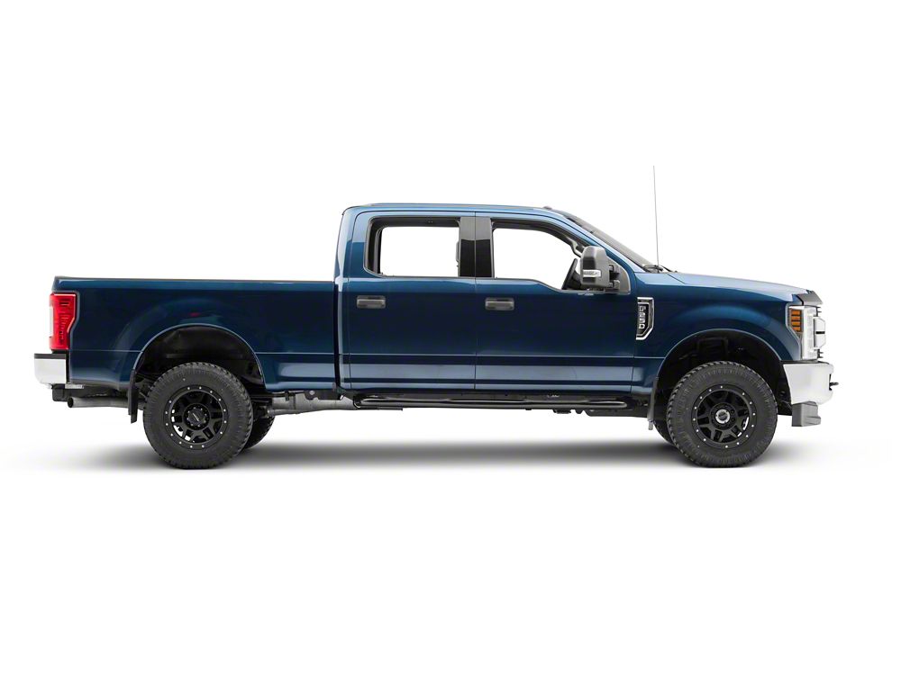 Barricade E-Series 3-Inch Side Step Bars with 90 Degree Bent Ends; Black (17-25 F-350 Super Duty SuperCrew)