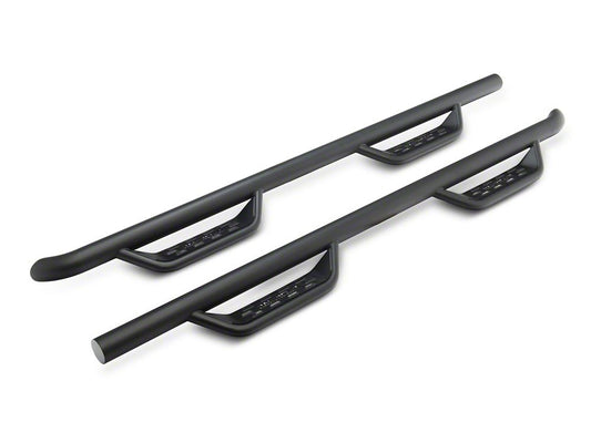 Barricade Tubular Drop Steps; Fine Textured Black Finish (17-25 F-350 Super Duty SuperCrew)