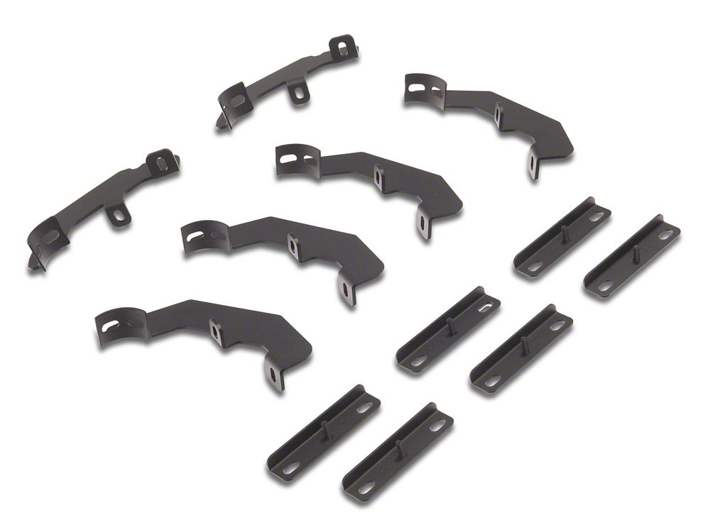 Barricade Tubular Drop Steps; Fine Textured Black Finish (17-25 F-350 Super Duty SuperCrew)