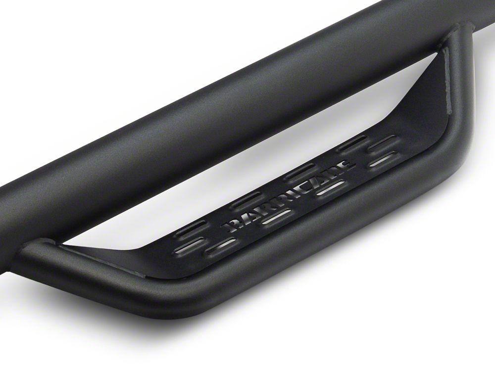 Barricade Tubular Drop Steps; Fine Textured Black Finish (17-25 F-350 Super Duty SuperCrew)