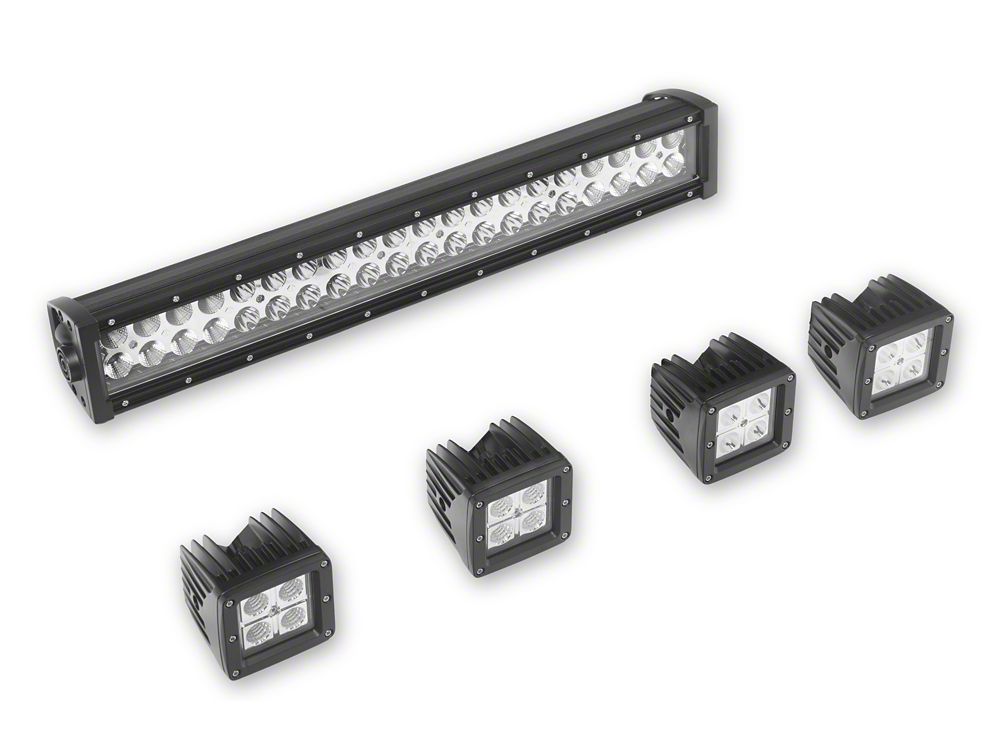 Barricade HD Front Bumper with LED Fog Lights and 20-Inch LED Light Bar (11-16 F-350 Super Duty)