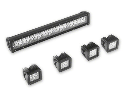 Barricade HD Front Bumper with LED Fog Lights and 20-Inch LED Light Bar (11-16 F-350 Super Duty)