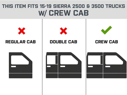 Barricade Steel Running Boards; Black (07-19 Sierra 2500 HD Crew Cab)