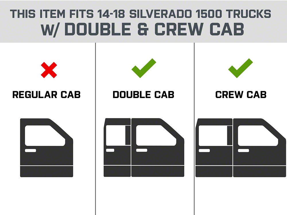 Barricade S6 Running Boards; Stainless Steel (14-18 Silverado 1500 Double Cab, Crew Cab)