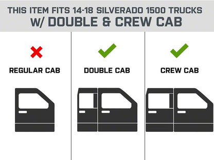 Barricade S6 Running Boards; Stainless Steel (14-18 Silverado 1500 Double Cab, Crew Cab)