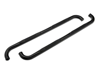 Barricade 3-Inch Round Curved Side Step Bars; Gloss Black (04-08 F-150)