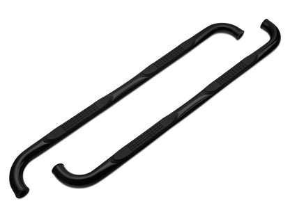 Barricade 3-Inch Round Curved Side Step Bars; Gloss Black (09-14 F-150)
