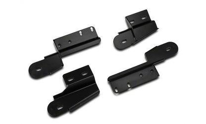 Barricade 4-Inch Oval Bent End Side Step Bars; Gloss Black (04-08 F-150)