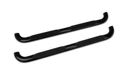 Barricade 4-Inch Oval Bent End Side Step Bars; Gloss Black (04-08 F-150)