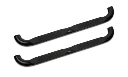 Barricade 4-Inch Oval Bent End Side Step Bars; Gloss Black (97-03 F-150)
