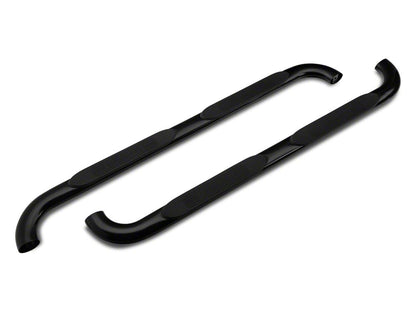 Barricade 4-Inch Oval Curved Side Step Bars; Gloss Black (09-14 F-150)