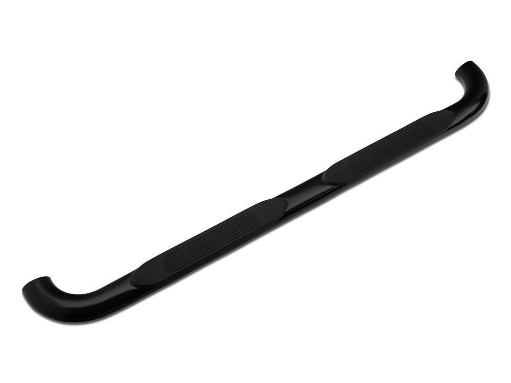 Barricade 4-Inch Oval Curved Side Step Bars; Gloss Black (09-14 F-150)