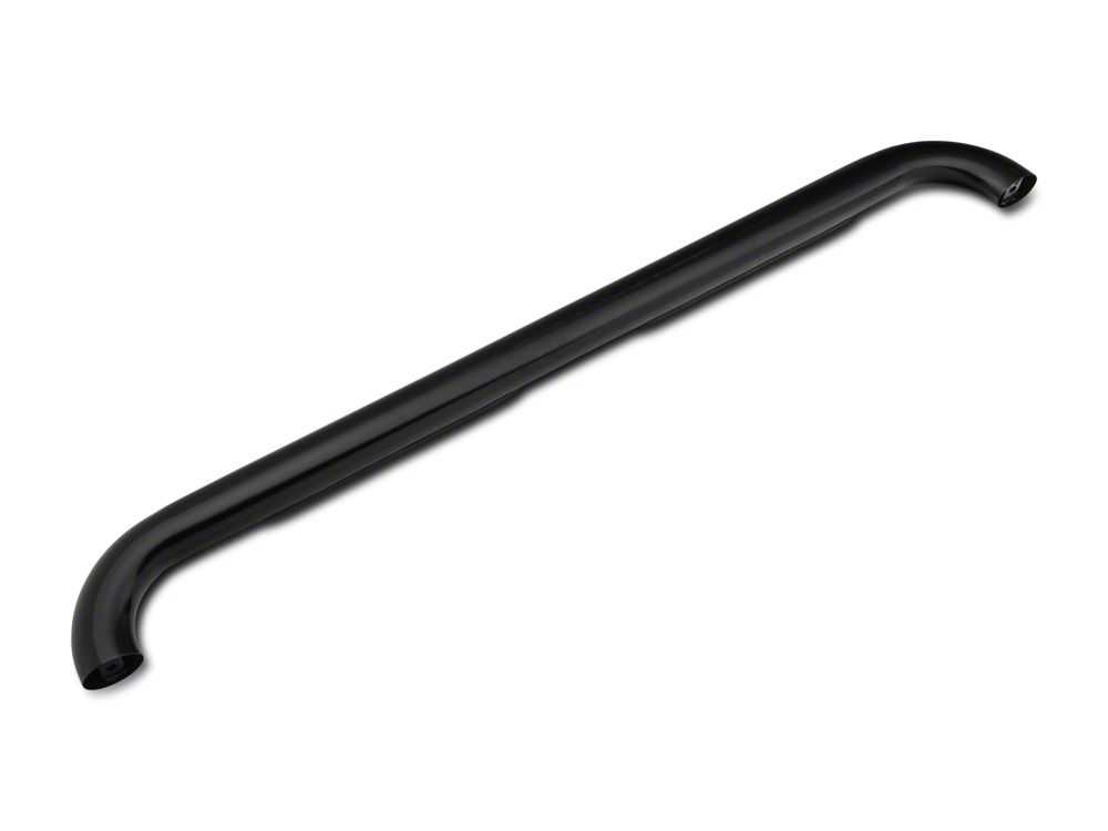 Barricade 4-Inch Oval Curved Side Step Bars; Gloss Black (09-14 F-150)