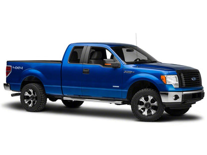 Barricade 4-Inch Oval Straight End Side Step Bars; Stainless Steel (09-14 F-150)