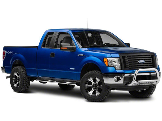 Barricade 3-Inch Bull Bar with Skid Plate; Stainless Steel (11-25 2.7L/3.5L EcoBoost F-150, Excluding Raptor)
