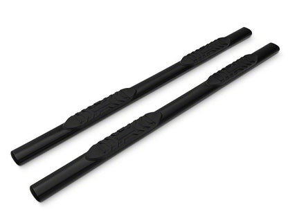 Barricade 5-Inch Oval Straight End Side Step Bars; Black (15-25 F-150)