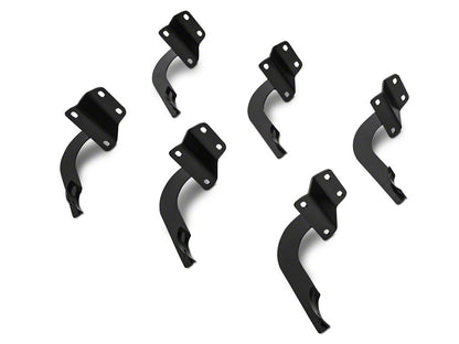 Barricade 5-Inch Oval Straight End Side Step Bars; Black (15-25 F-150)