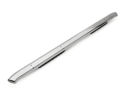 Barricade 5-Inch Oval 60 Degree Bent End Side Step Bars; Stainless Steel (15-25 F-150)