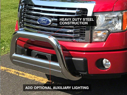 Barricade 3.50-Inch Bull Bar; Stainless Steel (04-25 F-150, Excluding Raptor)