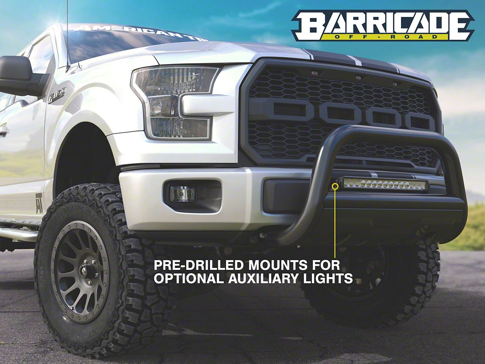 Barricade 3.50-Inch Bull Bar; Black (04-25 F-150, Excluding Raptor)