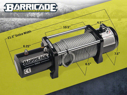 Barricade 9,500 lb. Winch (Universal; Some Adaptation May Be Required)