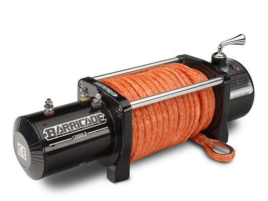 Barricade 12,000 lb. Winch with Synthetic Rope (Universal; Some Adaptation May Be Required)