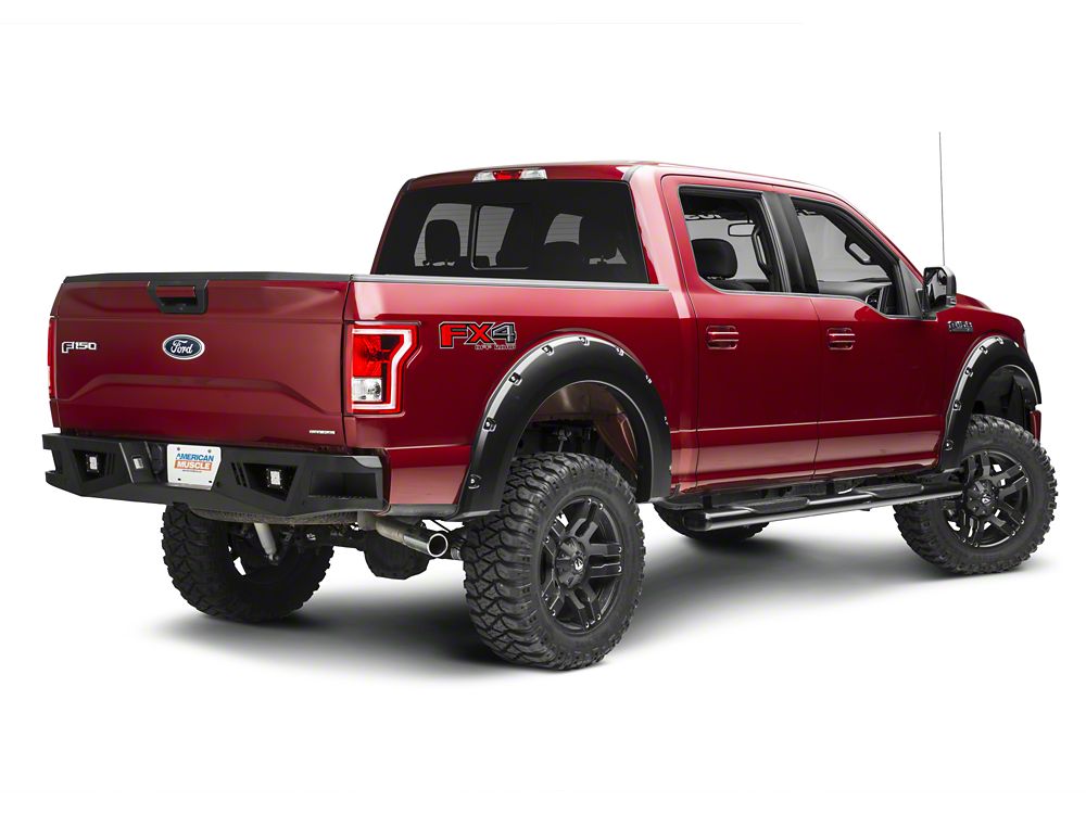 Barricade Extreme HD Rear Bumper with LED Fog Lights for Aftermarket Hitches (15-20 F-150, Excluding Raptor)