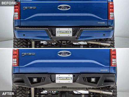 Barricade Extreme HD Rear Bumper with LED Fog Lights for Aftermarket Hitches (15-20 F-150, Excluding Raptor)