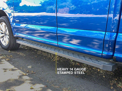 Barricade Rattler Running Boards; Black (15-25 F-150)