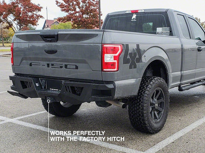 Barricade Extreme HD Rear Bumper for Factory Hitches (15-20 F-150, Excluding Raptor)