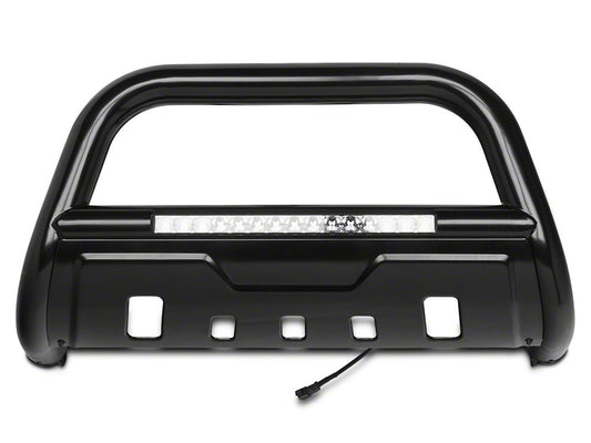 Barricade 3-Inch Bull Bar with Skid Plate and 20-Inch Single Row LED Light Bar; Black (04-25 F-150, Excluding Raptor)