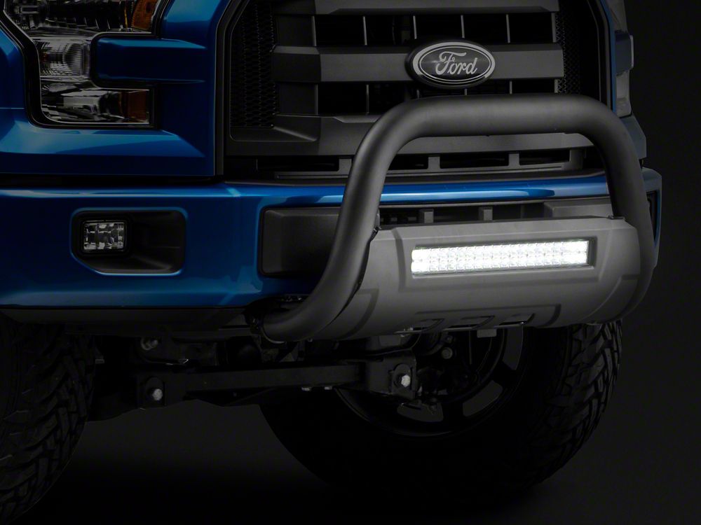 Barricade HD Bull Bar with Skid Plate and 20-Inch Dual-Row LED Light Bar; Textured Black (04-25 F-150, Excluding Raptor)
