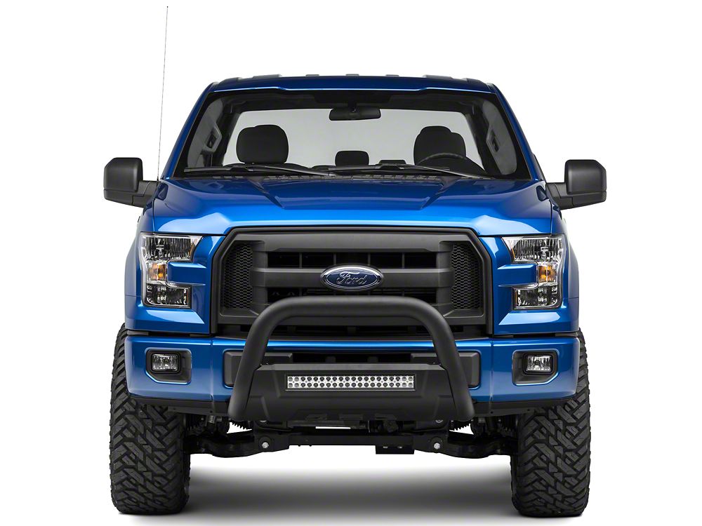 Barricade HD Bull Bar with Skid Plate and 20-Inch Dual-Row LED Light Bar; Textured Black (04-25 F-150, Excluding Raptor)