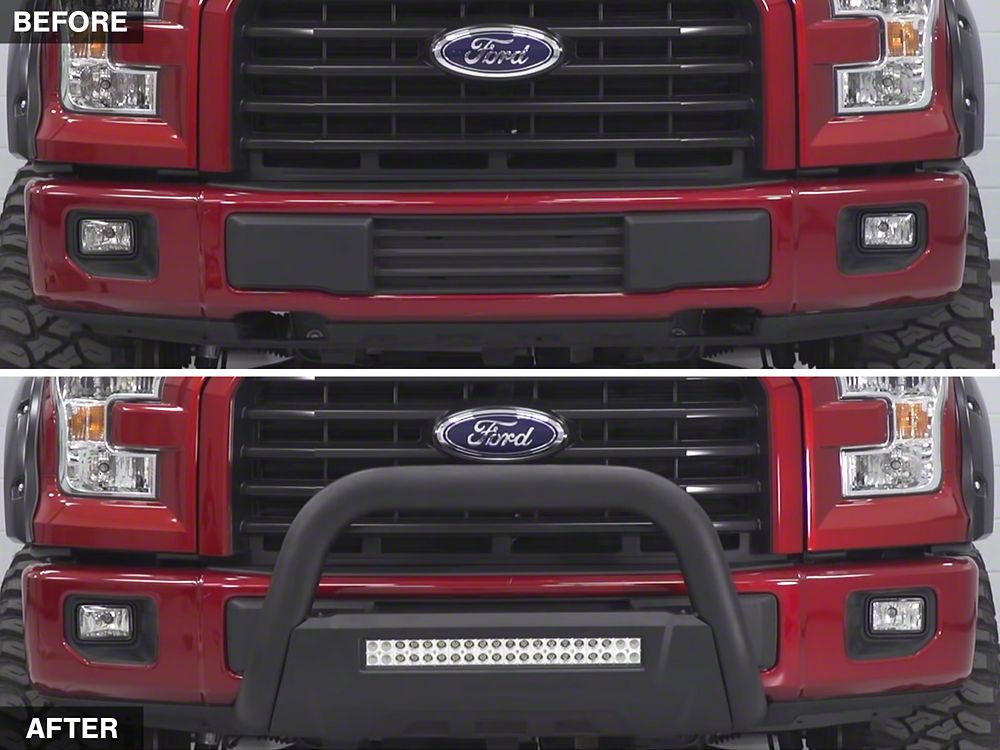 Barricade HD Bull Bar with Skid Plate and 20-Inch Dual-Row LED Light Bar; Textured Black (04-25 F-150, Excluding Raptor)