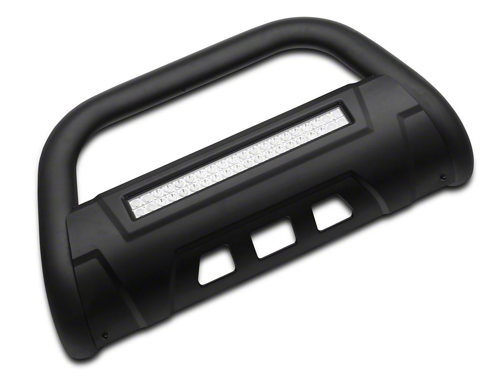 Barricade HD Bull Bar with Skid Plate and 20-Inch Dual-Row LED Light Bar; Textured Black (04-25 F-150, Excluding Raptor)