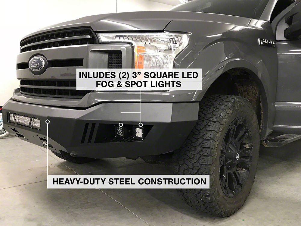 Barricade Extreme HD Front Bumper with LED Light Bar, Fog and Spot Lights (18-20 F-150, Excluding Raptor)