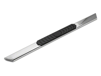 Barricade 4-Inch Flat Oval Running Boards; Stainless Steel (04-14 F-150 Regular Cab)