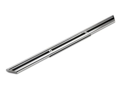 Barricade 4-Inch Flat Oval Running Boards; Stainless Steel (04-14 F-150 Regular Cab)