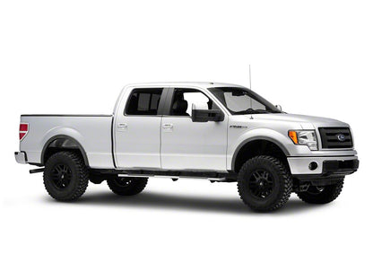 Barricade 4-Inch Flat Oval Running Boards; Stainless Steel (04-14 F-150 SuperCrew)