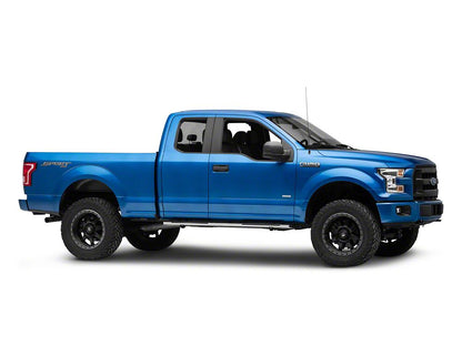 Barricade 4-Inch Flat Oval Running Boards; Stainless Steel (15-25 F-150 SuperCab)