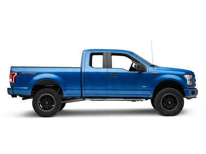 Barricade 4-Inch Flat Oval Running Boards; Stainless Steel (15-25 F-150 SuperCab)